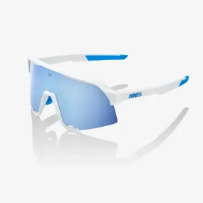 100 Percent Sunglasses - S3 - SE Movistar Team White - HiPER® Blue Multilayer Mirror Lens