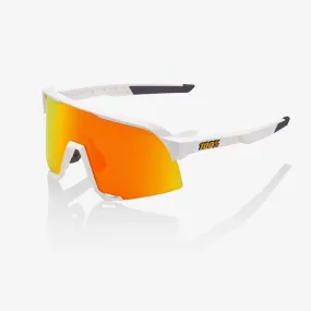 100 Percent Sunglasses - S3 - Soft Tact White - HiPER® Red Multilayer Mirror Lens