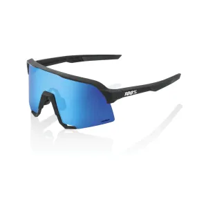 100% S3 Glasses Matt Black / HiPER Blue Multilayer Mirror Lens