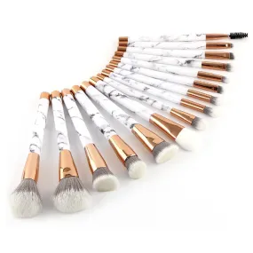 11 sets of Marble Makeup Brush with Makeup