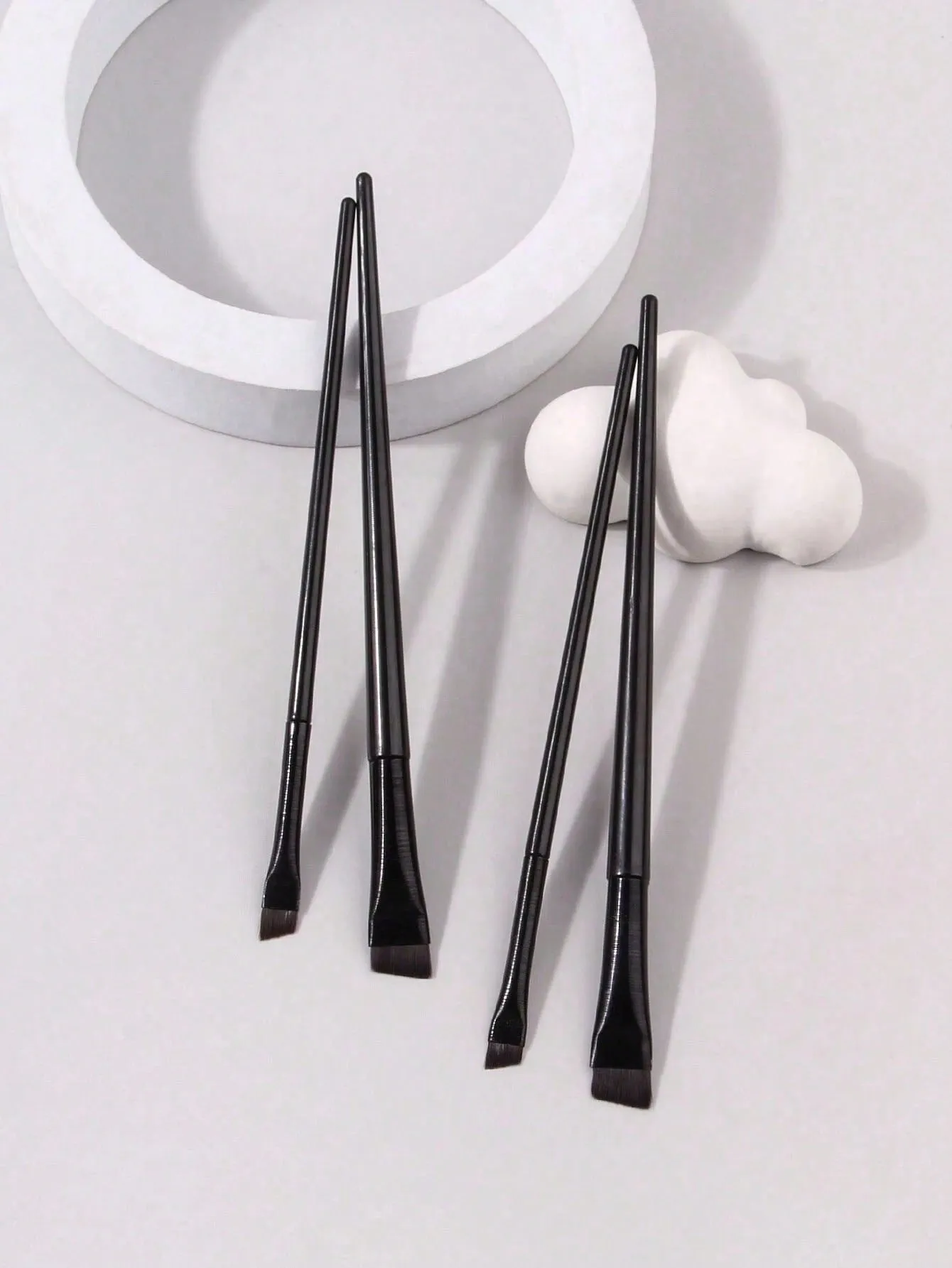 4pcs Upgraded Fine Eyebrow Pencil Brush, Ultra-Thin Angled Brow Shaping Makeup Brushes