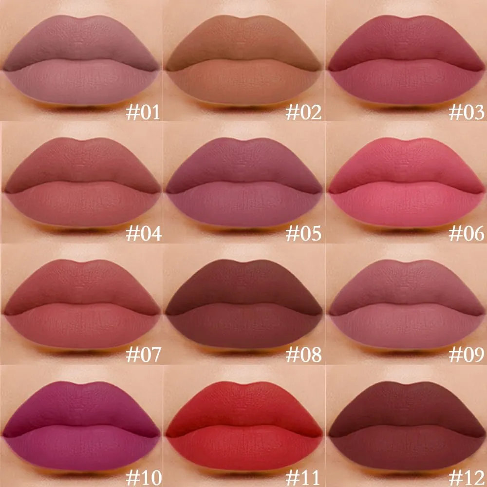 BINGBRUSH Colors Liquid Matte Lipstick and Lipliner Pack Set, Lip Tint Long Lasting 24 Hour Waterproof Velvet Nonstick Cup Lipgloss Lip Stain Pigmented Lip Makeup Gift Sets (1Pc 11#)