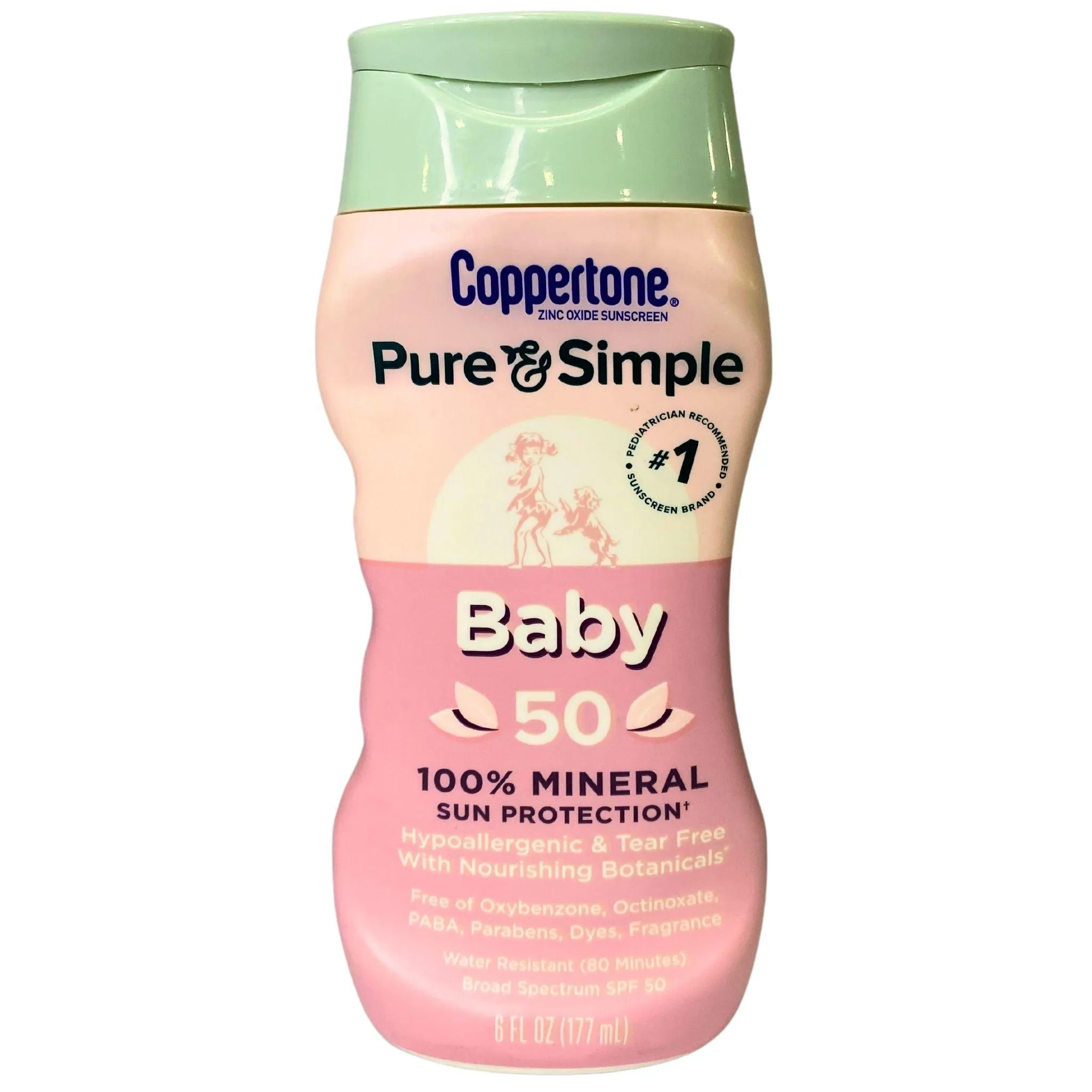 Coppertone Zinc Oxide Sunscreen Pure & Simple Baby SPF 50 6OZ (66 Pcs Lot)