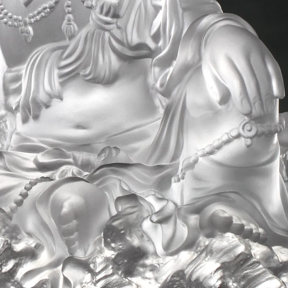 Crystal Buddha, Guanyin, Light Exists Because of Love-Tranquil, at Peace