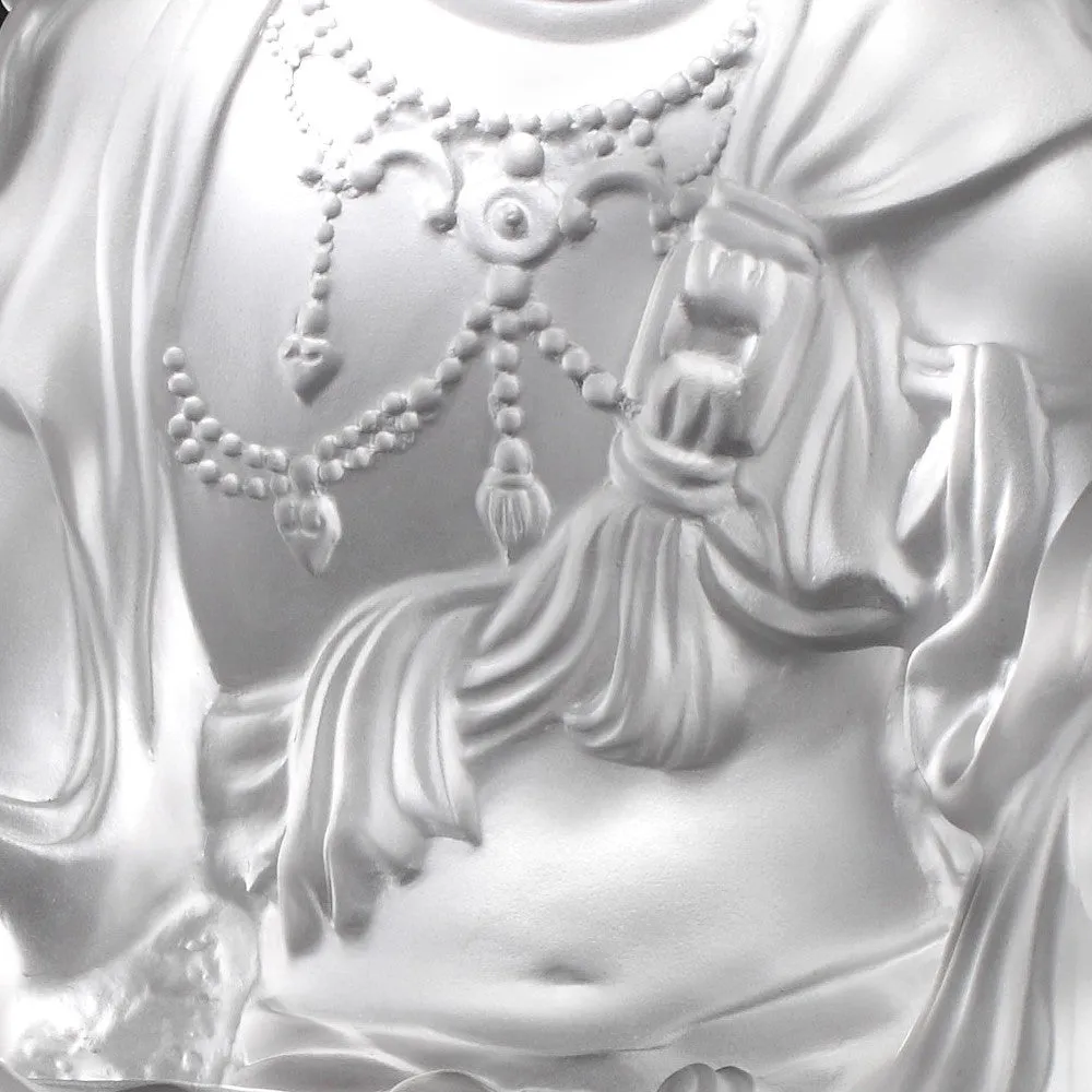 Crystal Buddha, Guanyin, Light Exists Because of Love-Tranquil, at Peace