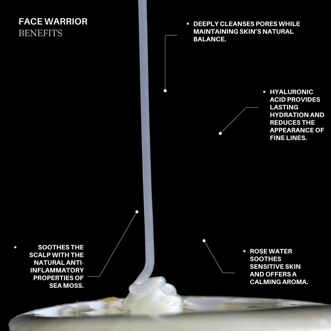 Face Warrior: Rose & Hyaluronic Acid Cleanser