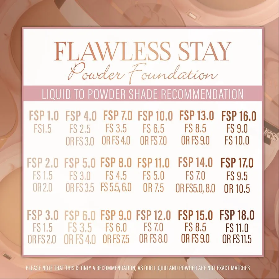 Flawless Stay Powder Foundation 18 Shade (3 units)