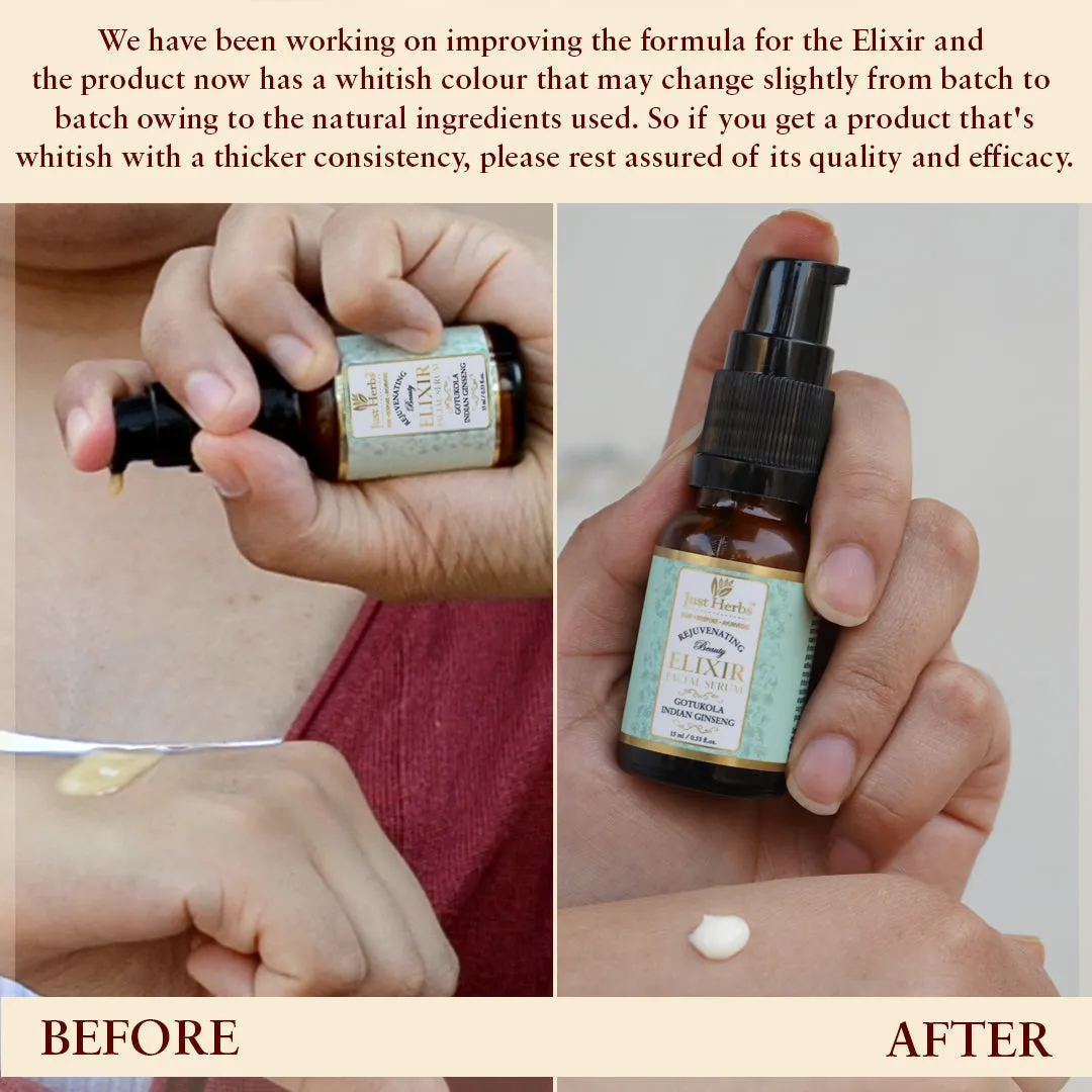 Gotukola Indian Ginseng Rejuvenating Beauty Elixir Facial Serum - 15 ml