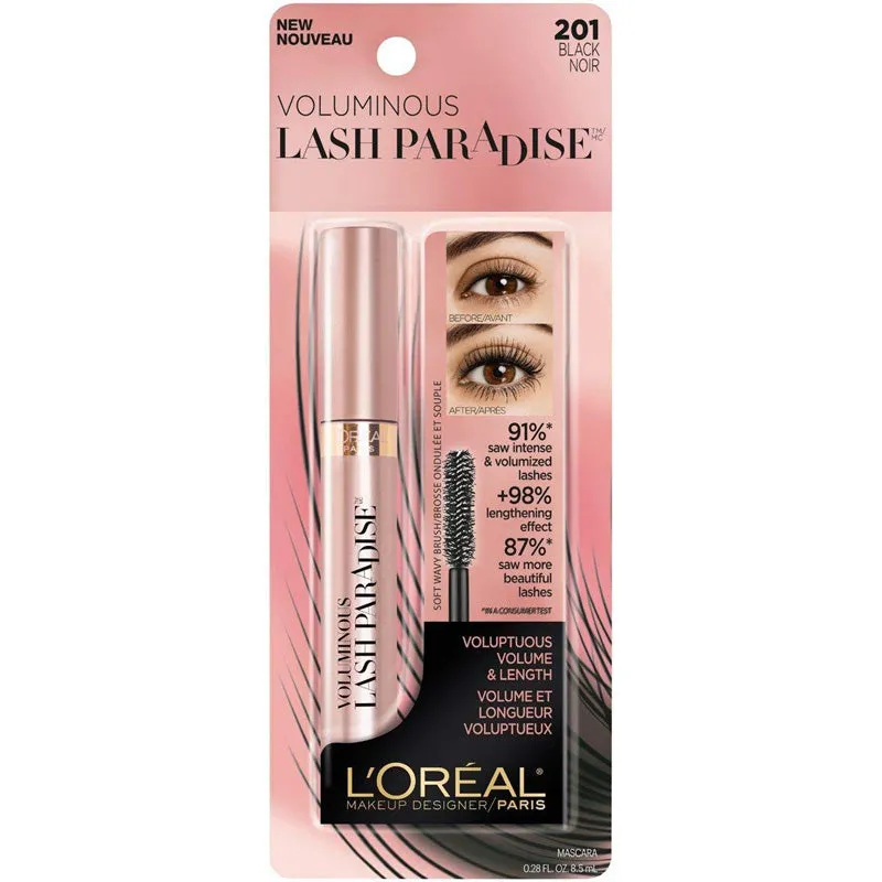 L'OREAL - Voluminous Lash Paradise Washable Mascara, Black - 0.25 fl. oz. (7.6 ml)