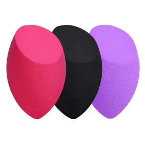 Makeup Sponges, Larbois 3-Pack Blender Beauty Foundation Blending Sponge, Professional Beauty Makeup Set for Dry & Wet Use (Oblique, Red Black Purple)