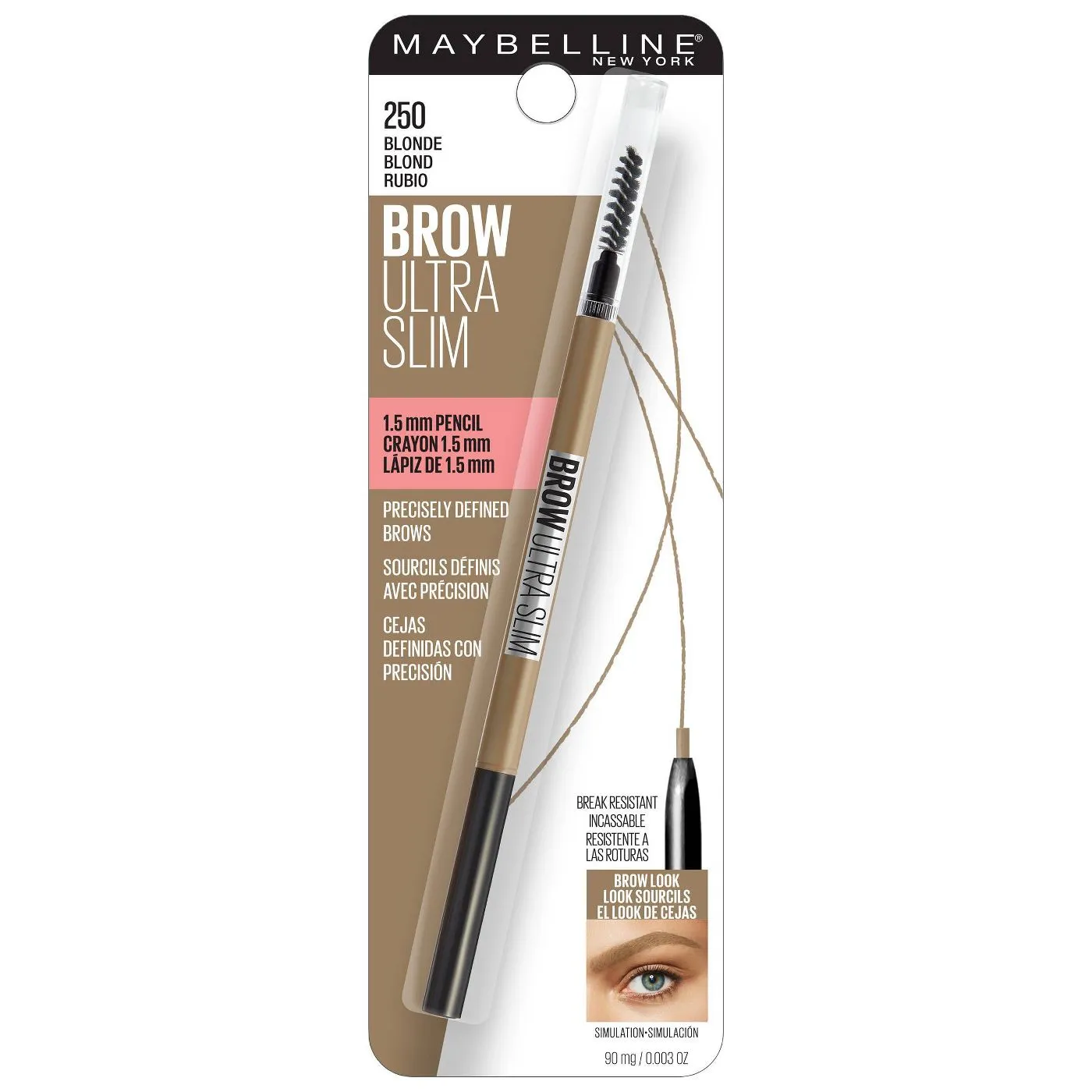 MAYBELLINE - Brow Ultra Slim Defining Eyebrow Pencil Blonde - 0.003 oz (90 mg)