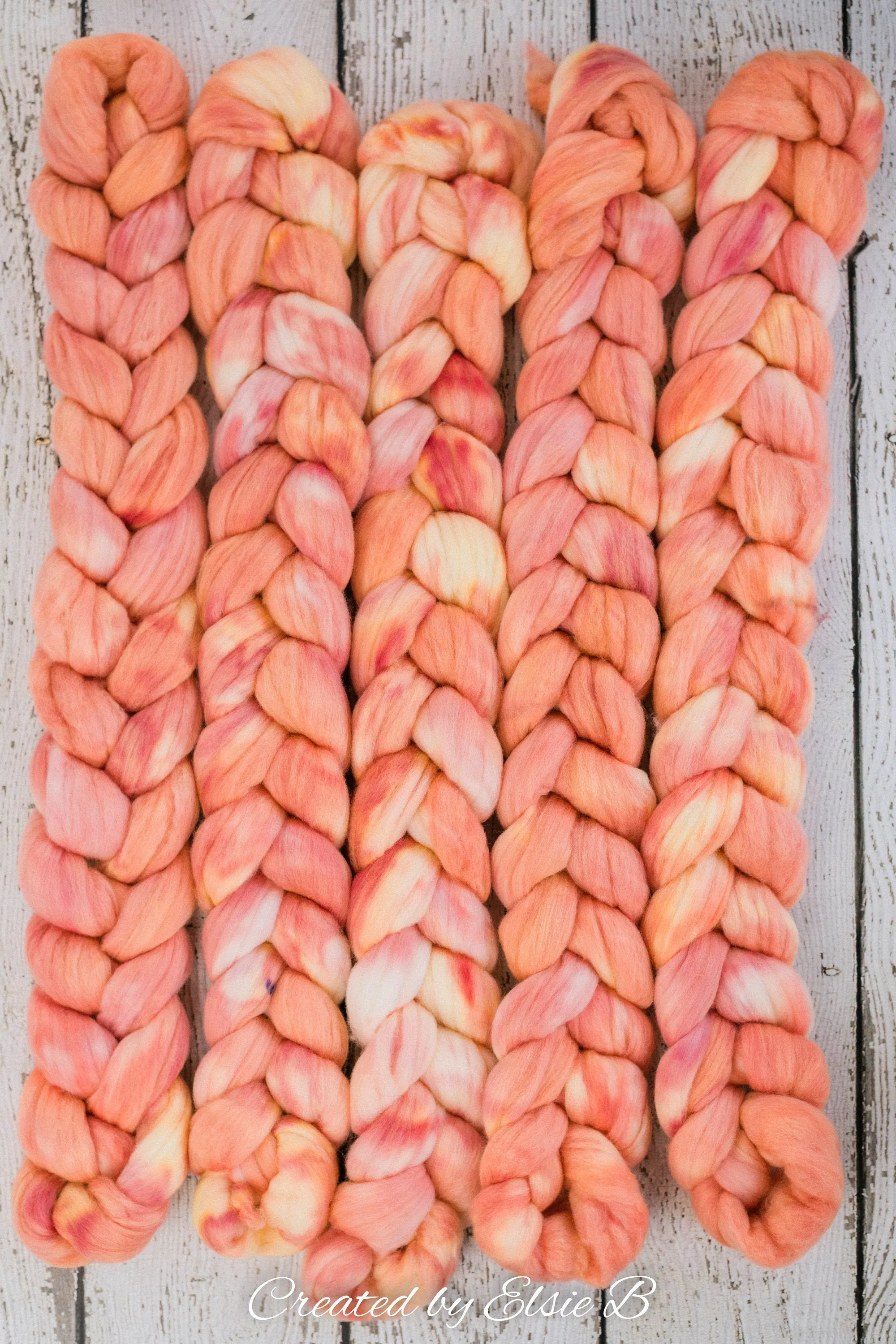 'Peach Blush' 21 micron Merino 4 oz