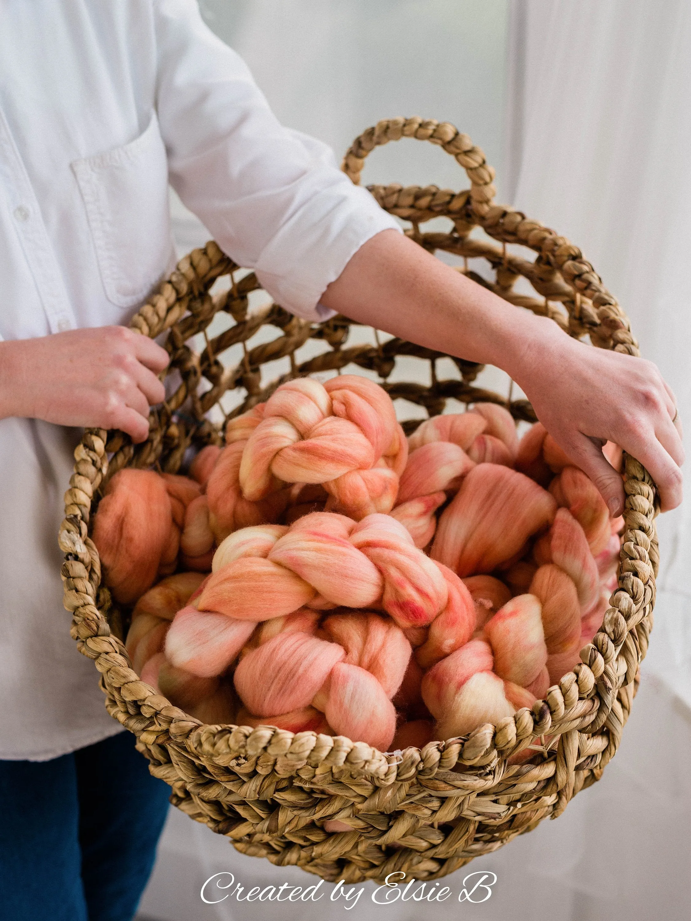 'Peach Blush' 21 micron Merino 4 oz