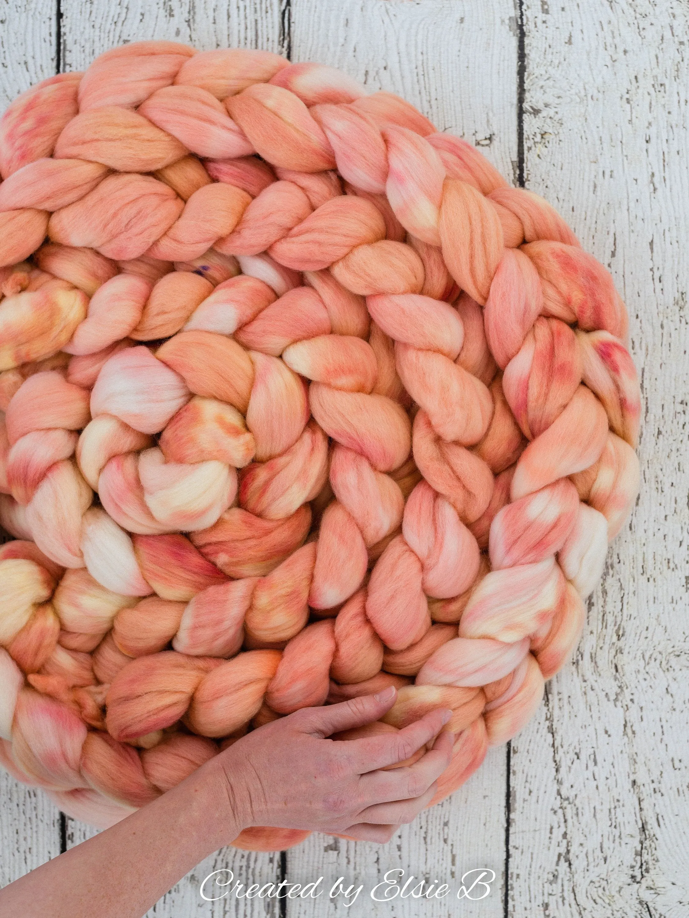 'Peach Blush' 21 micron Merino 4 oz