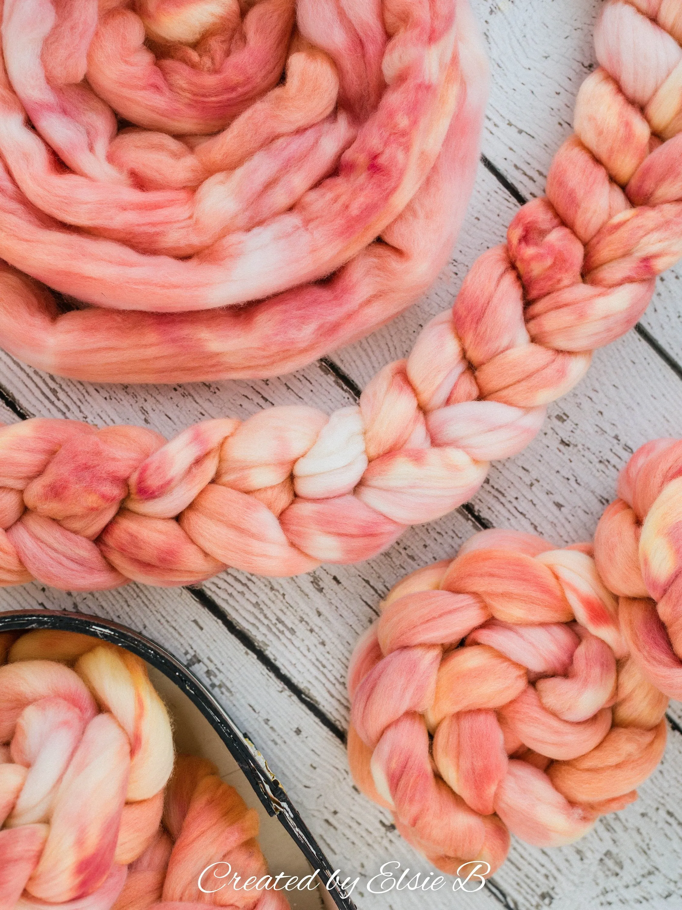 'Peach Blush' 21 micron Merino 4 oz