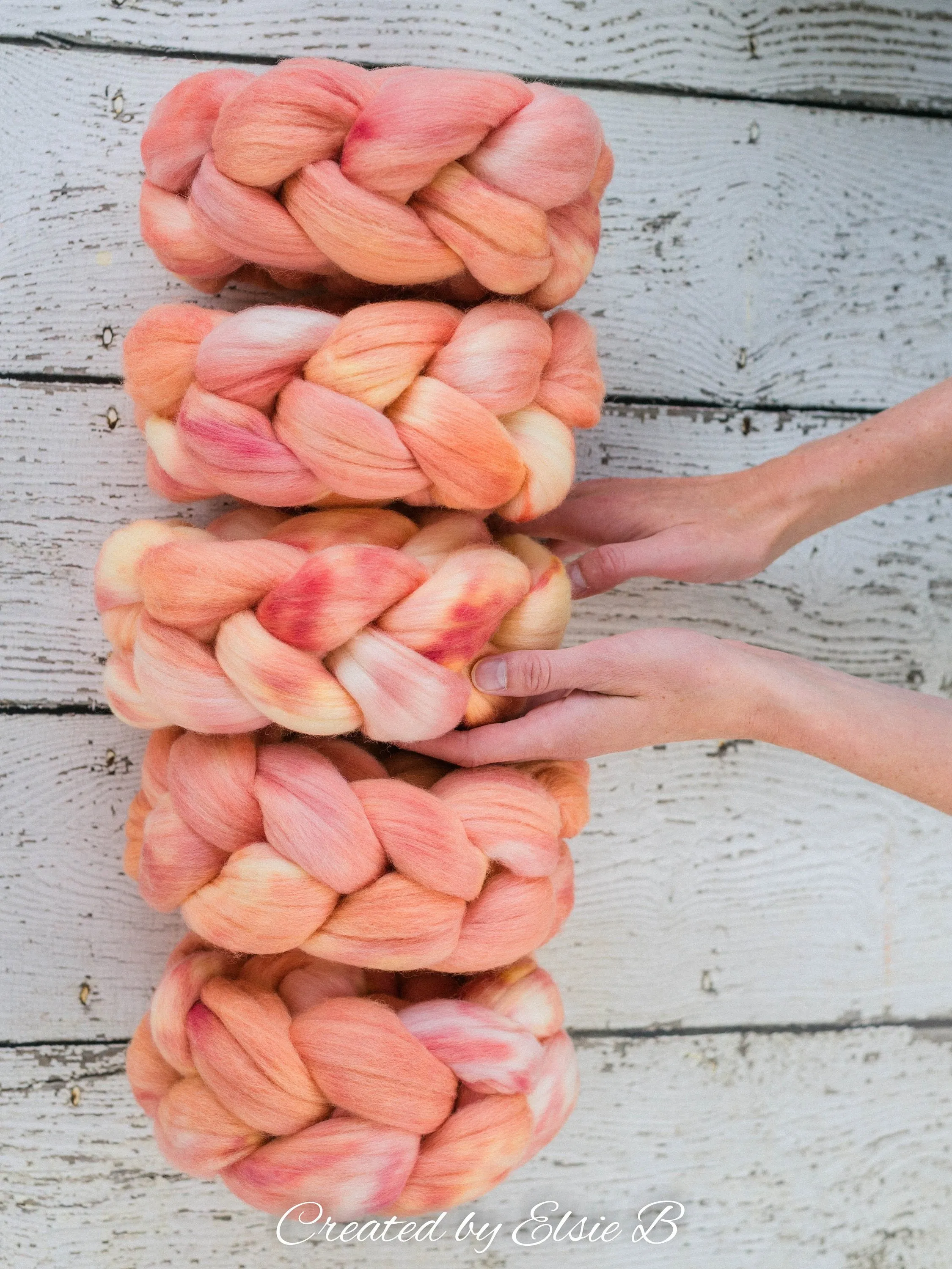 'Peach Blush' 21 micron Merino 4 oz