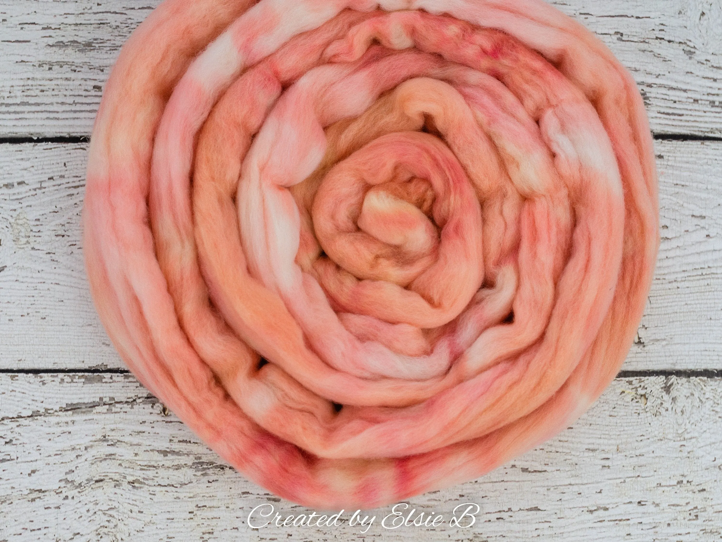 'Peach Blush' 21 micron Merino 4 oz