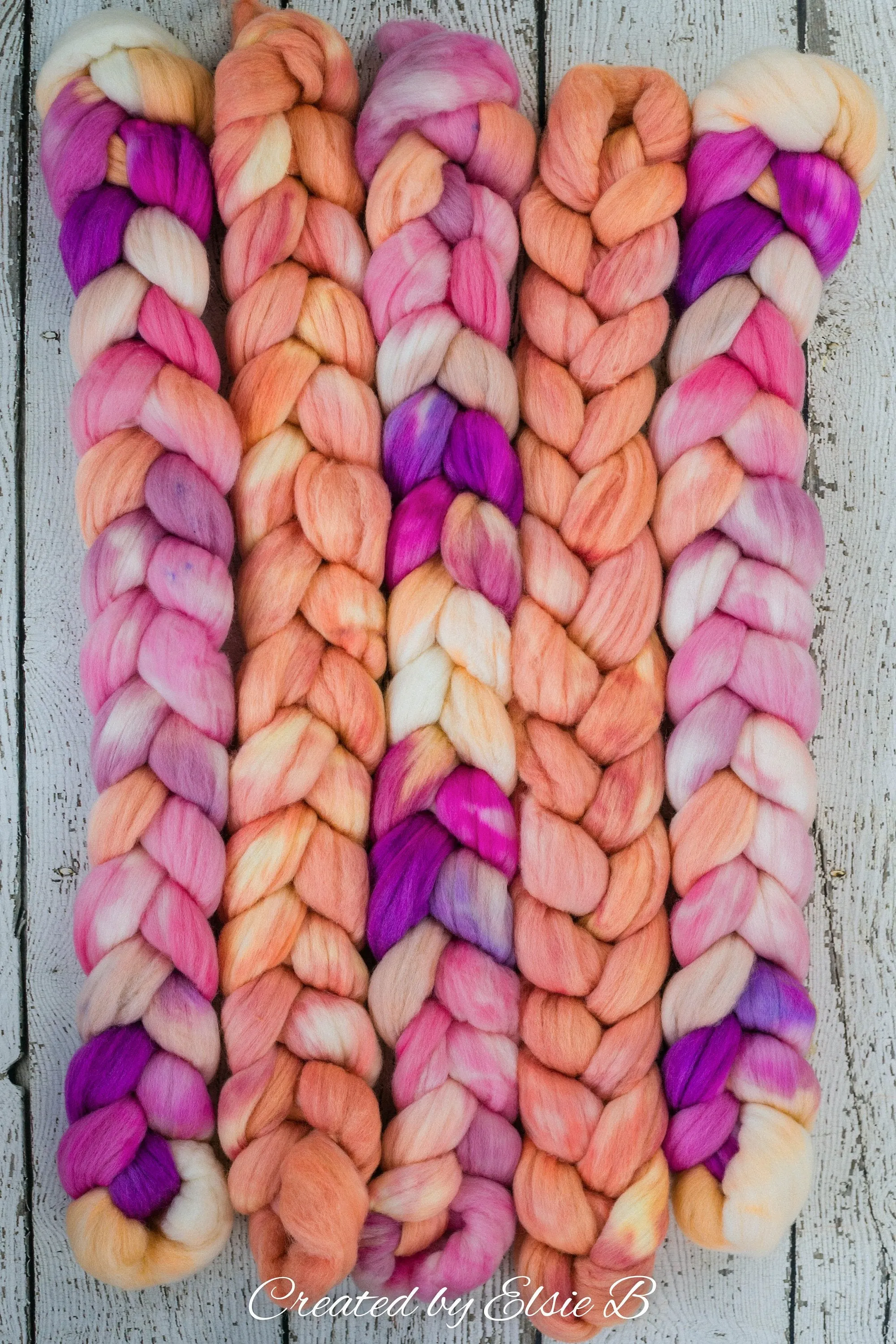 'Peach Blush' 21 micron Merino 4 oz