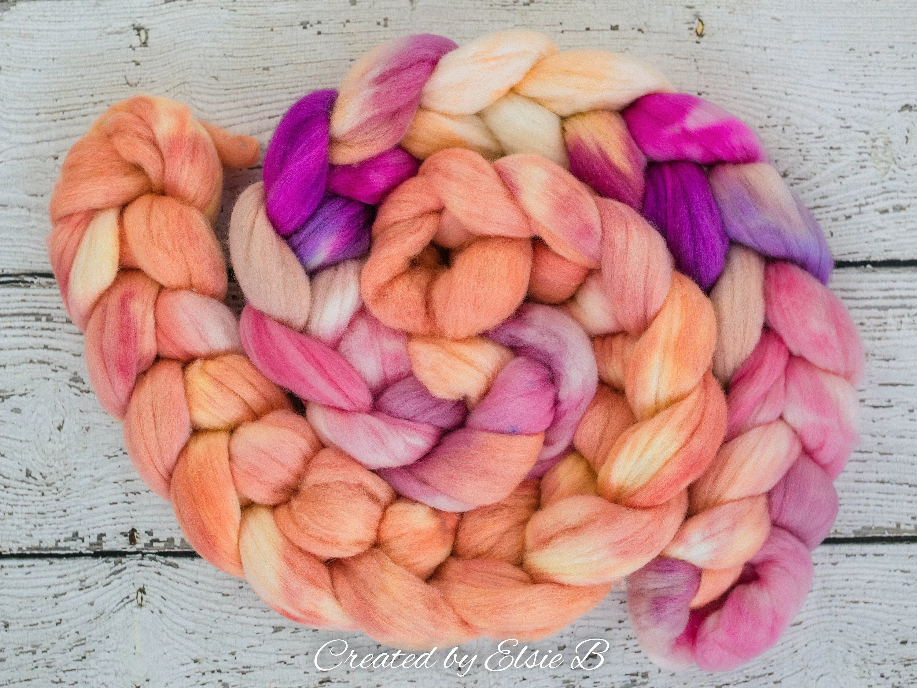 'Peach Blush' 21 micron Merino 4 oz