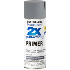 Rust-Oleum Painter's Touch 2X Ultra Cover 334017 General Purpose Primer, Gray, Flat, 12 oz :CAN: QUANTITY: 1