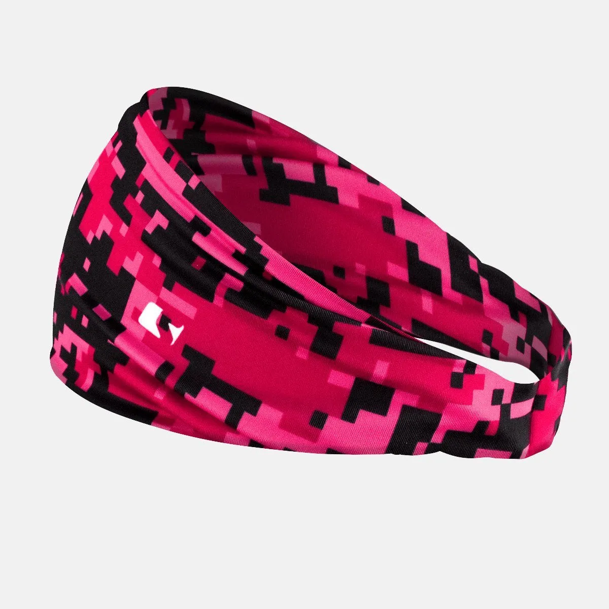 Sleefs BCA Pink Ribbon Digital camo pink black Double-sided Wide Headband