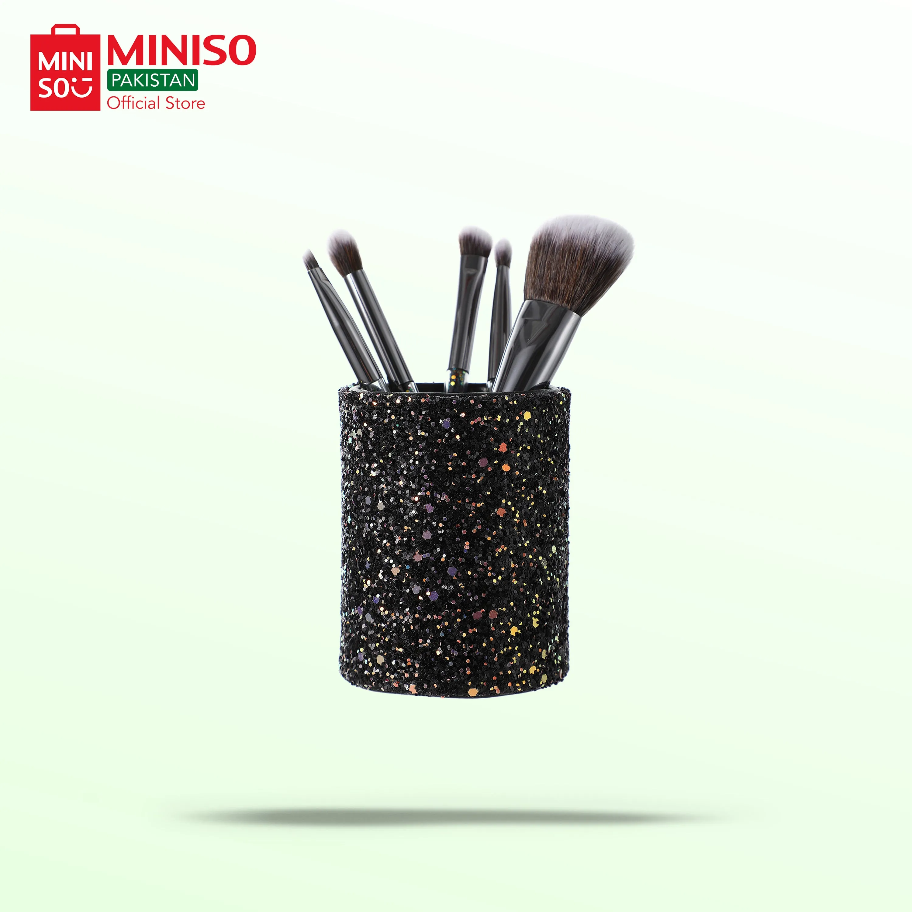 Sparkling Stars Makeup Brush Set in Cylinder Box(6pcs)(Black)